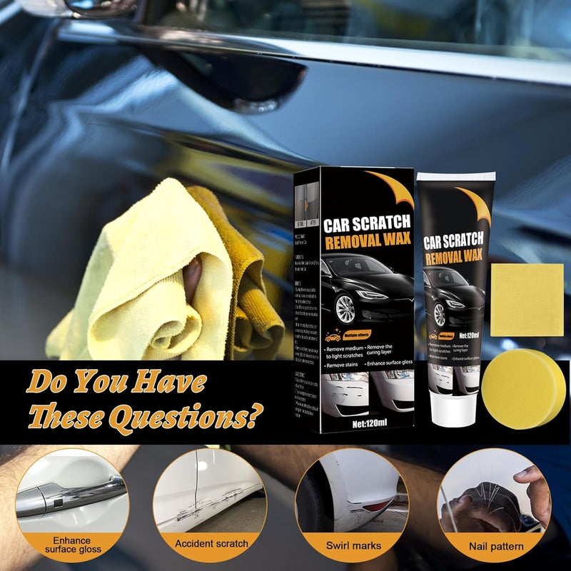 FunApricity Scratch Remover for Vehicles, 2025 Upgrade Car Scratch Remover for Deep Scratches, Cars Polishing Wax Scratch Remover for Vehicles,Scratch Repair Paste,Car Paint Scratches Repair Kit(2) - Image 2